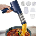 Electric Pasta Machine, 1500 mAh Wireless Noodle Press Machine-30s Fast Kitchen Tool, Portable Automatic Pasta Machine with 3 Noodle Moulds, Blue