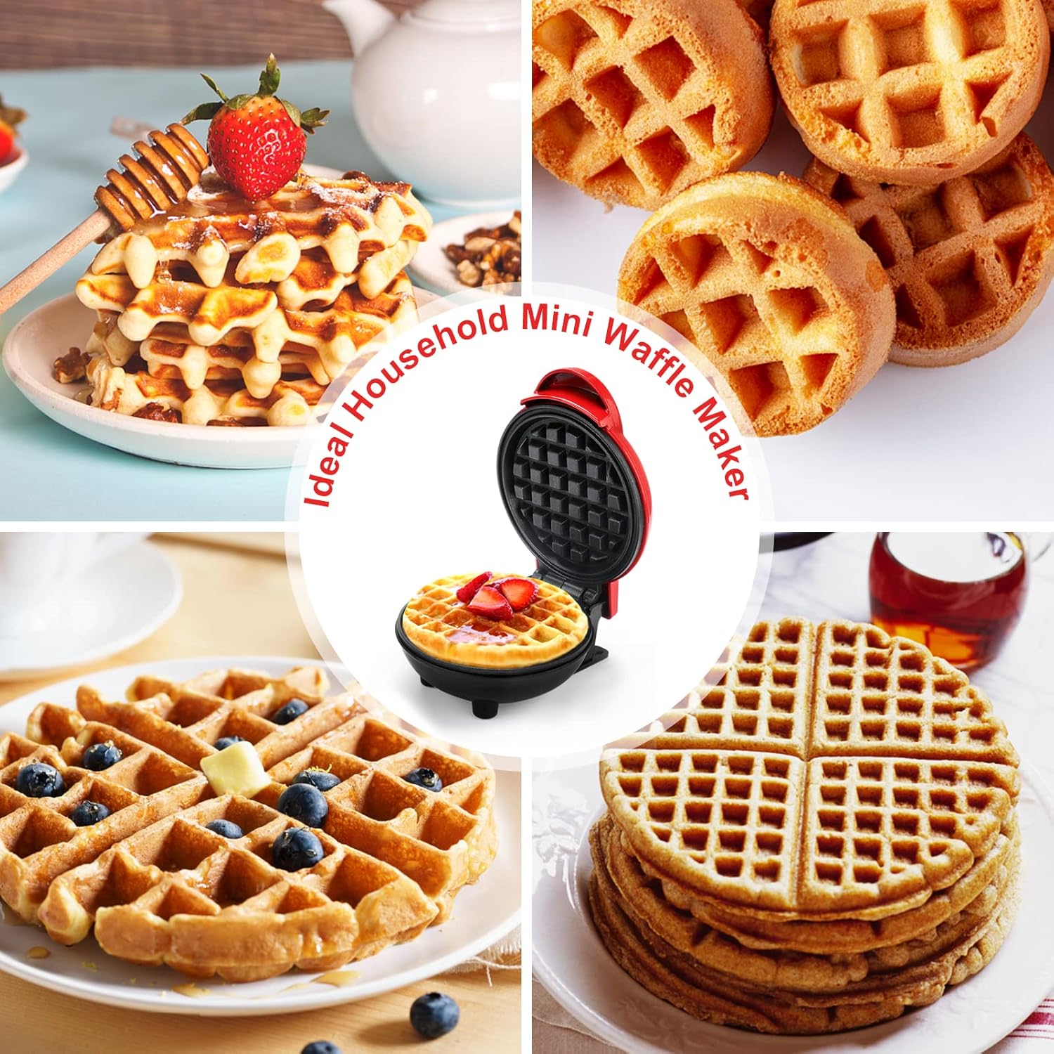 Piastra per waffle Antiaderente